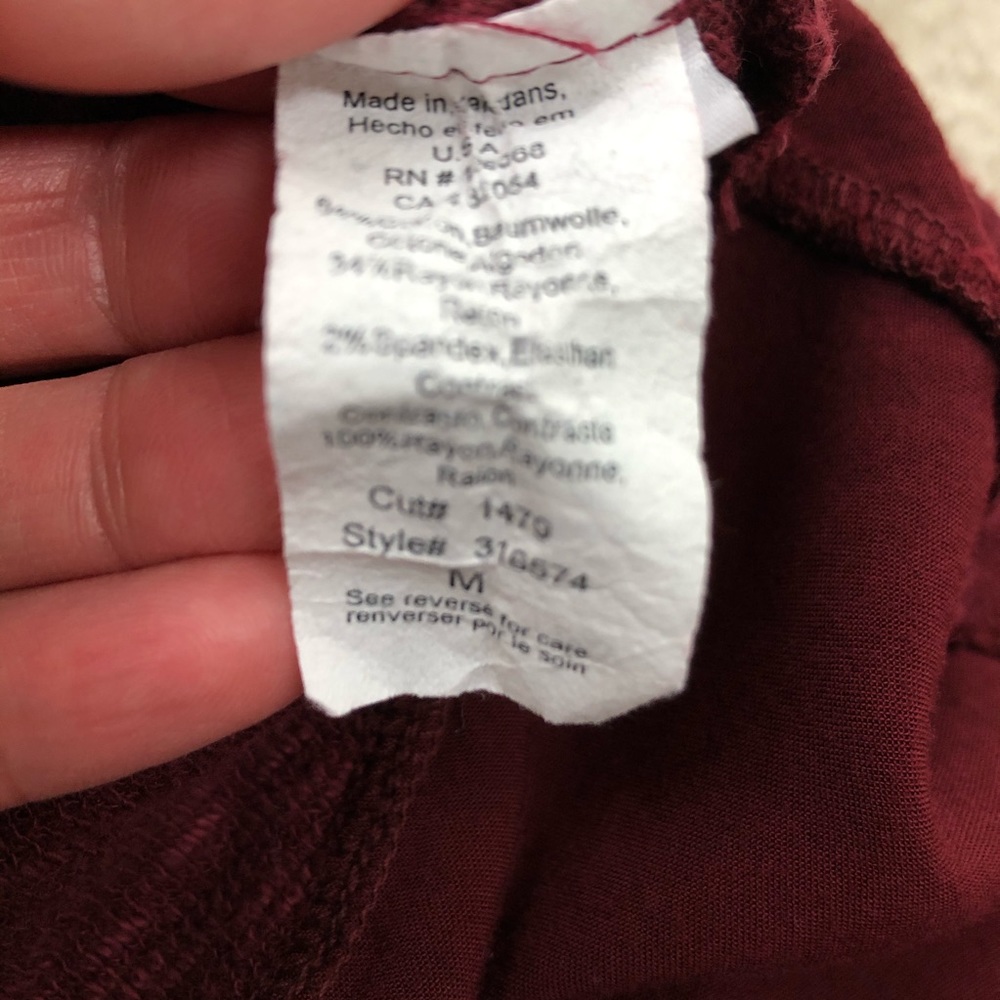 Anthropologie Left of Center Burgundy Pullover - Picture 3 of 6